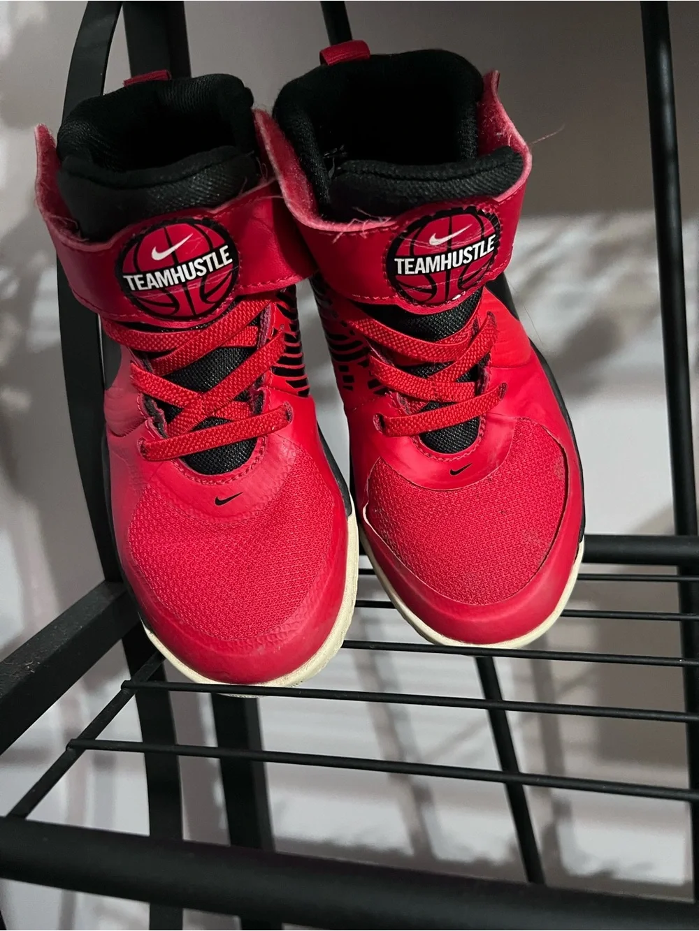Nike Kids' Red and Black High-Top Sneakers